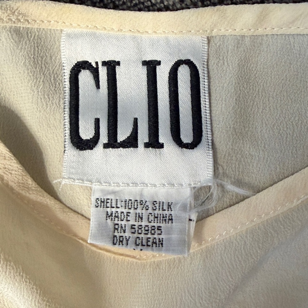 Clio 100% Silk Ivory Sleeveless Tank Top Scoop Neck Blouse. Size M - Picture 2 of 6